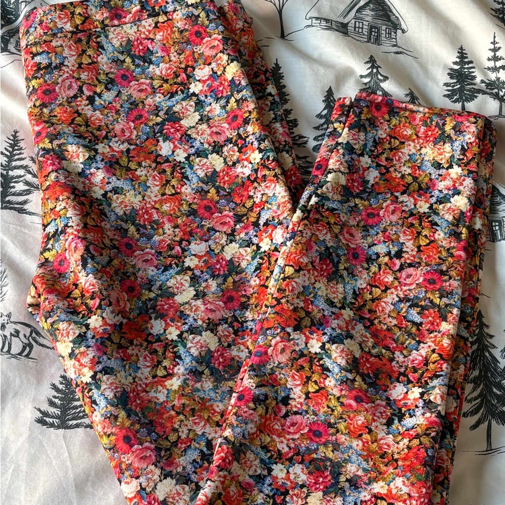 Zara Floral Jacket in Red, Blue, Cream